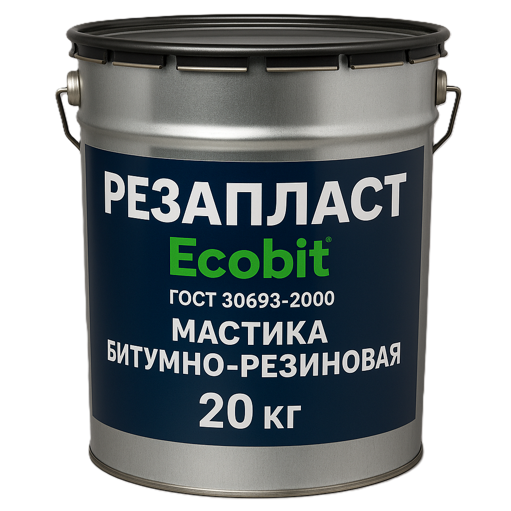 Мастика РЕЗАПЛАСТ Ecobit покрівельна для швів гумово-битумна ТУ 21-27-105-83 20 кг